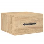 Casa si Gradina - Mobilier - Comode si corpuri - Noptiere - Noptiera de perete, stejar sonoma, 35x35x20 cm - Infinity.ro