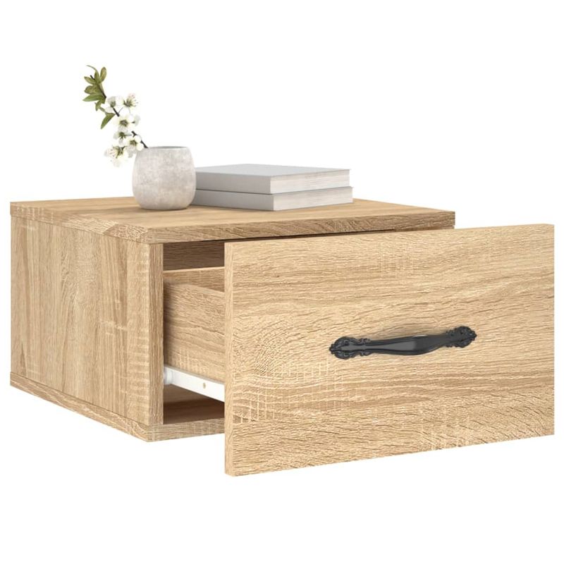 Casa si Gradina - Mobilier - Comode si corpuri - Noptiere - Noptiera de perete, stejar sonoma, 35x35x20 cm - Infinity.ro