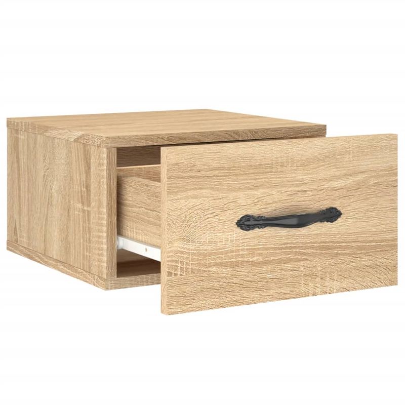 Casa si Gradina - Mobilier - Comode si corpuri - Noptiere - Noptiera de perete, stejar sonoma, 35x35x20 cm - Infinity.ro