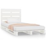 Casa si Gradina - Mobilier - Paturi si accesorii - Paturi - Cadru de pat Single, alb, 90x190 cm, lemn masiv de pin - Infinity.ro