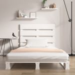 Casa si Gradina - Mobilier - Paturi si accesorii - Paturi - Cadru de pat Single, alb, 90x190 cm, lemn masiv de pin - Infinity.ro