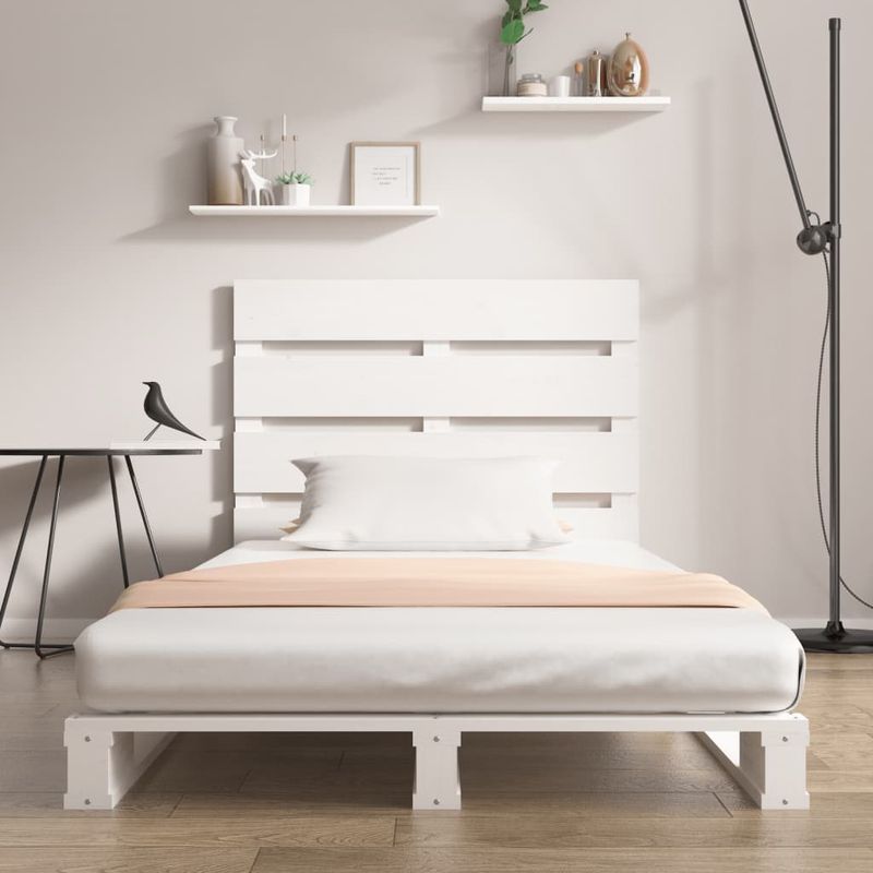 Casa si Gradina - Mobilier - Paturi si accesorii - Paturi - Cadru de pat Single, alb, 90x190 cm, lemn masiv de pin - Infinity.ro