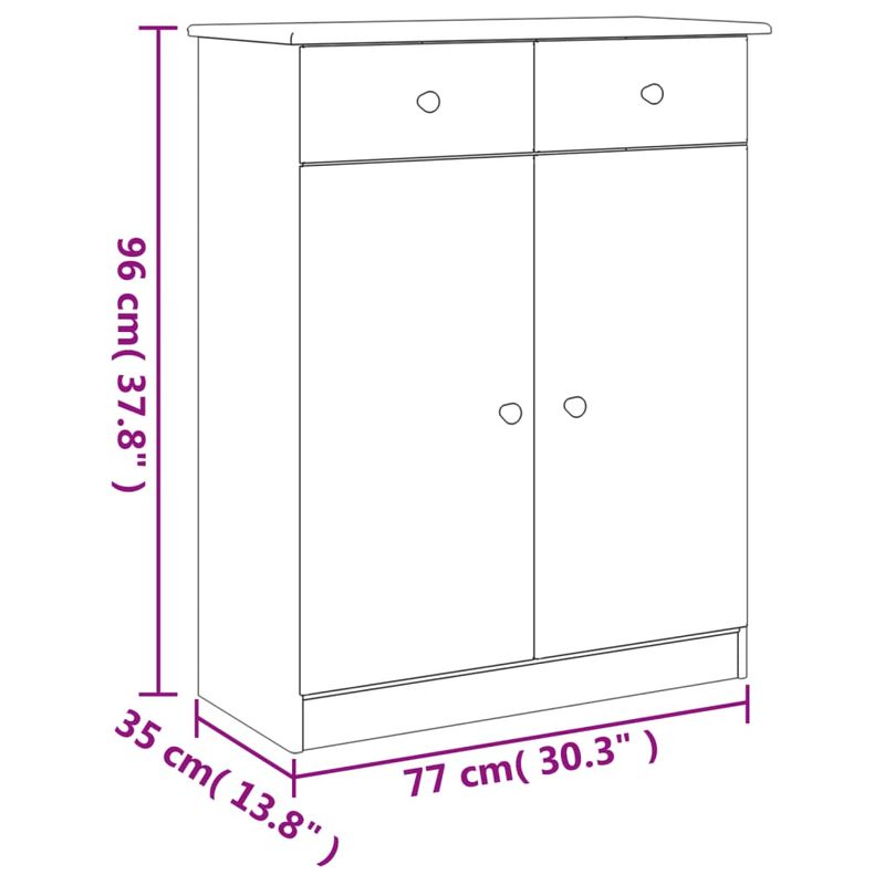 Casa si Gradina - Mobilier - Comode si corpuri - Noptiere - Noptiera ALTA, 77x35x96 cm, lemn masiv de pin - Infinity.ro
