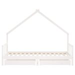 Casa si Gradina - Mobilier - Mobilier copii - Patuturi copii - Cadru de pat pentru copii, alb, 90x190 cm, lemn masiv de pin - Infinity.ro