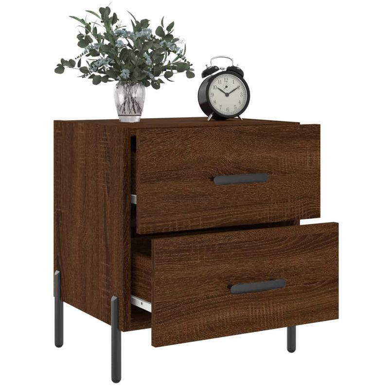 Casa si Gradina - Mobilier - Comode si corpuri - Noptiere - Noptiere, 2 buc., stejar maro, 40x35x47,5 cm, lemn compozit - Infinity.ro