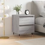 Casa si Gradina - Mobilier - Comode si corpuri - Noptiere - Noptiera, gri sonoma, 40x35x50 cm, lemn compozit - Infinity.ro