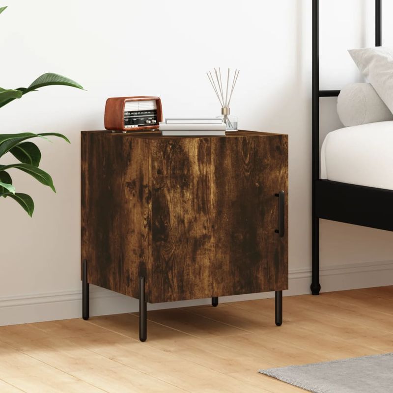 Casa si Gradina - Mobilier - Comode si corpuri - Noptiere - Noptiera, stejar fumuriu, 40x40x50 cm, lemn compozit - Infinity.ro