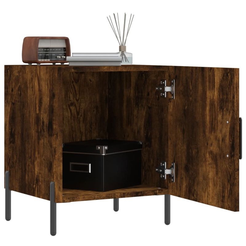 Casa si Gradina - Mobilier - Comode si corpuri - Noptiere - Noptiera, stejar fumuriu, 40x40x50 cm, lemn compozit - Infinity.ro