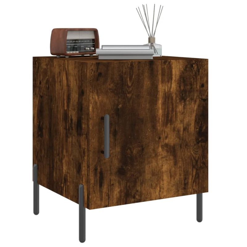 Casa si Gradina - Mobilier - Comode si corpuri - Noptiere - Noptiera, stejar fumuriu, 40x40x50 cm, lemn compozit - Infinity.ro
