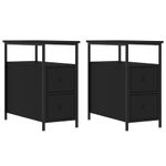 Casa si Gradina - Mobilier - Comode si corpuri - Noptiere - Noptiere, 2 buc., negru, 30x60x60 cm, lemn prelucrat - Infinity.ro