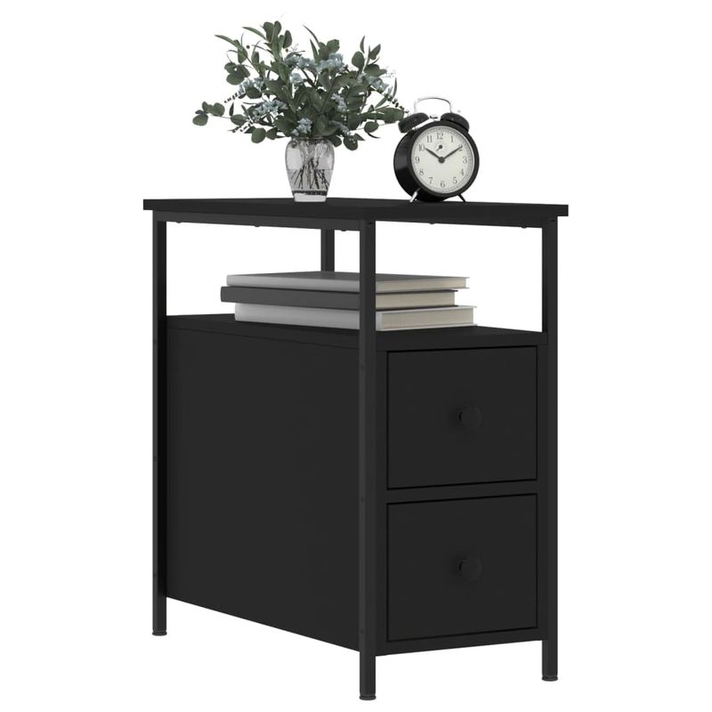 Casa si Gradina - Mobilier - Comode si corpuri - Noptiere - Noptiere, 2 buc., negru, 30x60x60 cm, lemn prelucrat - Infinity.ro