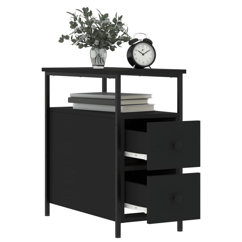 Casa si Gradina - Mobilier - Comode si corpuri - Noptiere - Noptiere, 2 buc., negru, 30x60x60 cm, lemn prelucrat - Infinity.ro