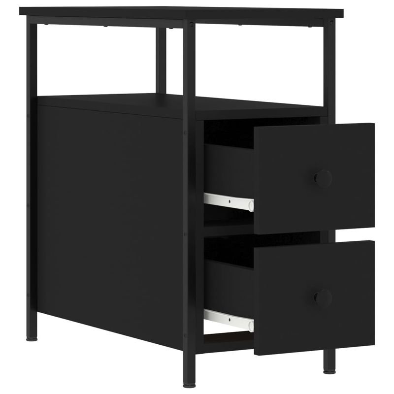 Casa si Gradina - Mobilier - Comode si corpuri - Noptiere - Noptiere, 2 buc., negru, 30x60x60 cm, lemn prelucrat - Infinity.ro