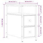 Casa si Gradina - Mobilier - Comode si corpuri - Noptiere - Noptiere, 2 buc., negru, 30x60x60 cm, lemn prelucrat - Infinity.ro