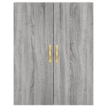 Casa si Gradina - Mobilier - Comode si corpuri - Comode - Dulapuri montate pe perete, 2 buc, gri sonoma, 69,5x34x90 cm, model auriu model frunză - Infinity.ro