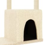 Petshop - Accesorii petshop - Jucarii animale - Ansambluri de joaca - Ansamblu de pisici cu stalpi din funie de sisal, crem, 97,5 cm - Infinity.ro