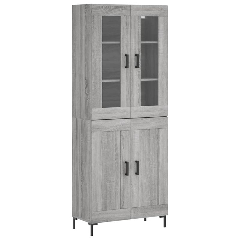 Casa si Gradina - Mobilier - Comode si corpuri - Comode - Dulap inalt, gri sonoma, 69,5x34x180 cm, lemn compozit - Infinity.ro