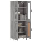 Casa si Gradina - Mobilier - Comode si corpuri - Comode - Dulap inalt, gri sonoma, 69,5x34x180 cm, lemn compozit - Infinity.ro