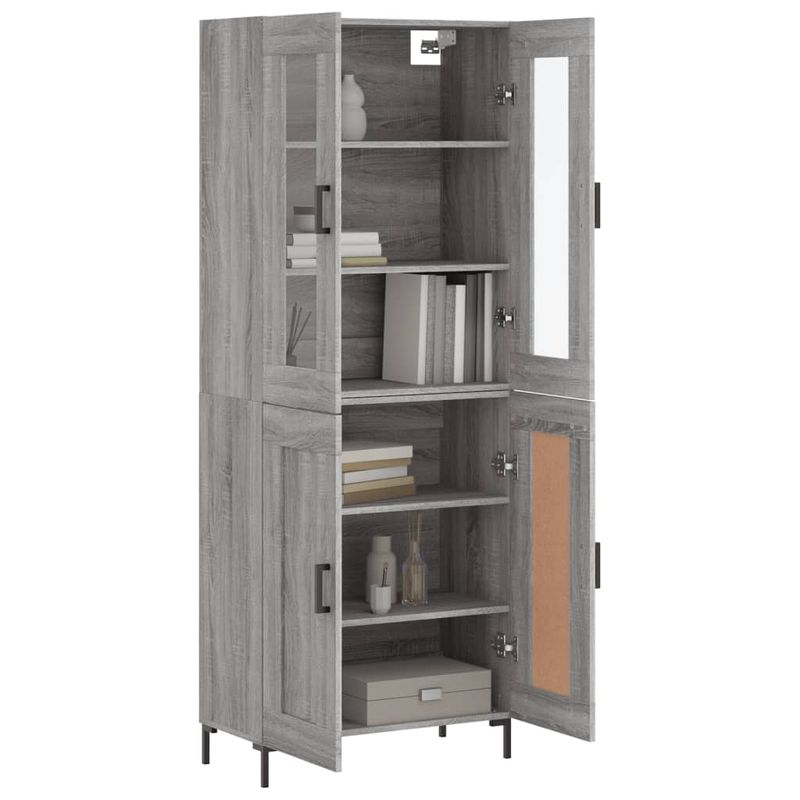 Casa si Gradina - Mobilier - Comode si corpuri - Comode - Dulap inalt, gri sonoma, 69,5x34x180 cm, lemn compozit - Infinity.ro