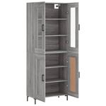 Casa si Gradina - Mobilier - Comode si corpuri - Comode - Dulap inalt, gri sonoma, 69,5x34x180 cm, lemn compozit - Infinity.ro