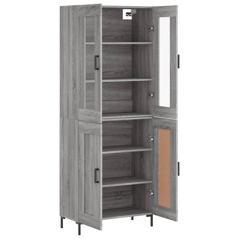 Casa si Gradina - Mobilier - Comode si corpuri - Comode - Dulap inalt, gri sonoma, 69,5x34x180 cm, lemn compozit - Infinity.ro