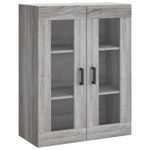 Casa si Gradina - Mobilier - Comode si corpuri - Comode - Dulap inalt, gri sonoma, 69,5x34x180 cm, lemn compozit - Infinity.ro