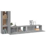 Casa si Gradina - Mobilier - Seturi de mobilier - Seturi living - Set dulap TV, 3 piese, gri sonoma, lemn prelucrat - Infinity.ro