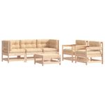 Casa si Gradina - Gradina si terasa - Mobilier exterior - Seturi mobila gradina - Set mobilier relaxare de gradina & perne 6 piese lemn masiv pin - Infinity.ro