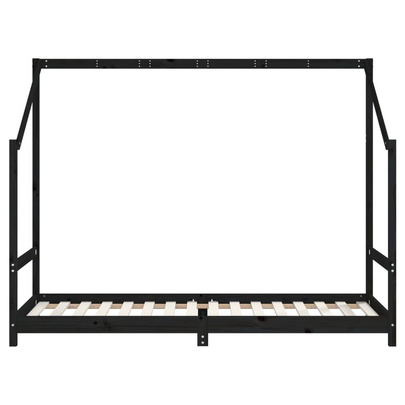Casa si Gradina - Mobilier - Mobilier copii - Patuturi copii - Cadru de pat pentru copii, negru, 80x200 cm, lemn masiv de pin - Infinity.ro