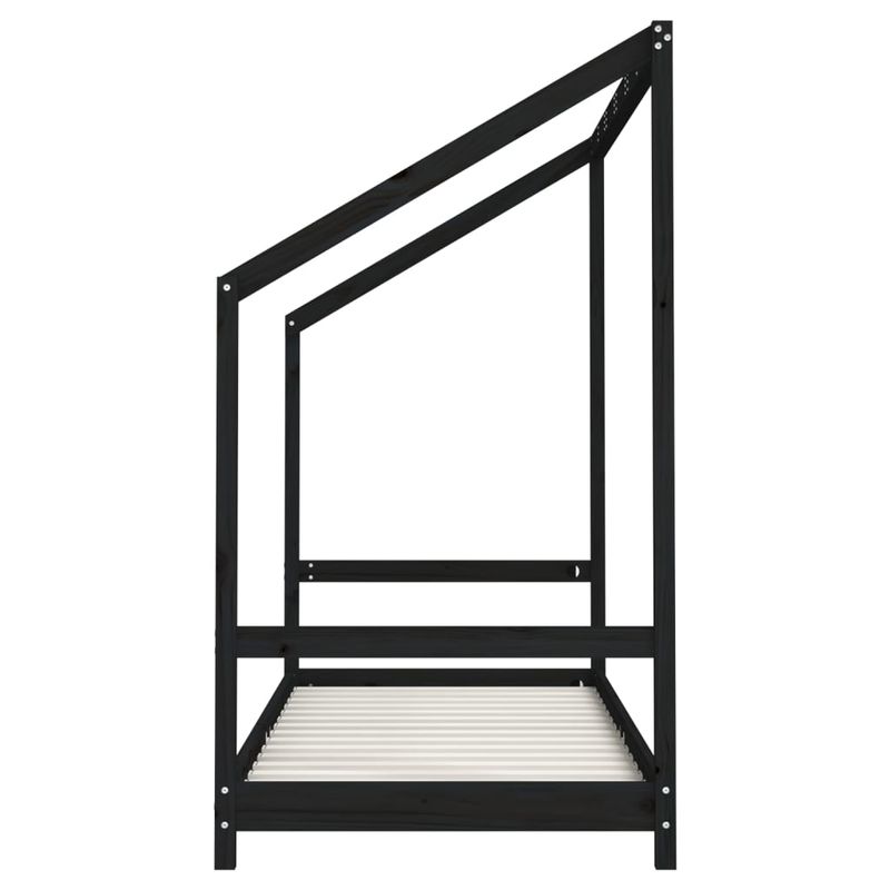 Casa si Gradina - Mobilier - Mobilier copii - Patuturi copii - Cadru de pat pentru copii, negru, 80x200 cm, lemn masiv de pin - Infinity.ro