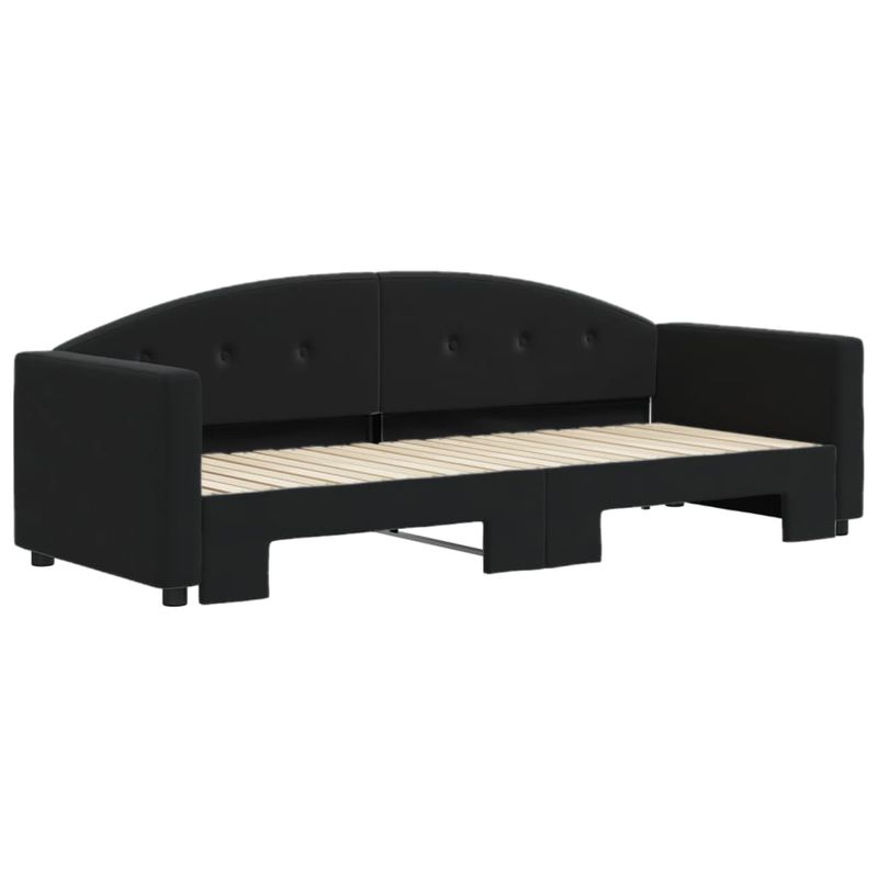 Casa si Gradina - Mobilier - Paturi si accesorii - Paturi - Pat de zi cu extensie, negru, 80x200 cm, catifea - Infinity.ro
