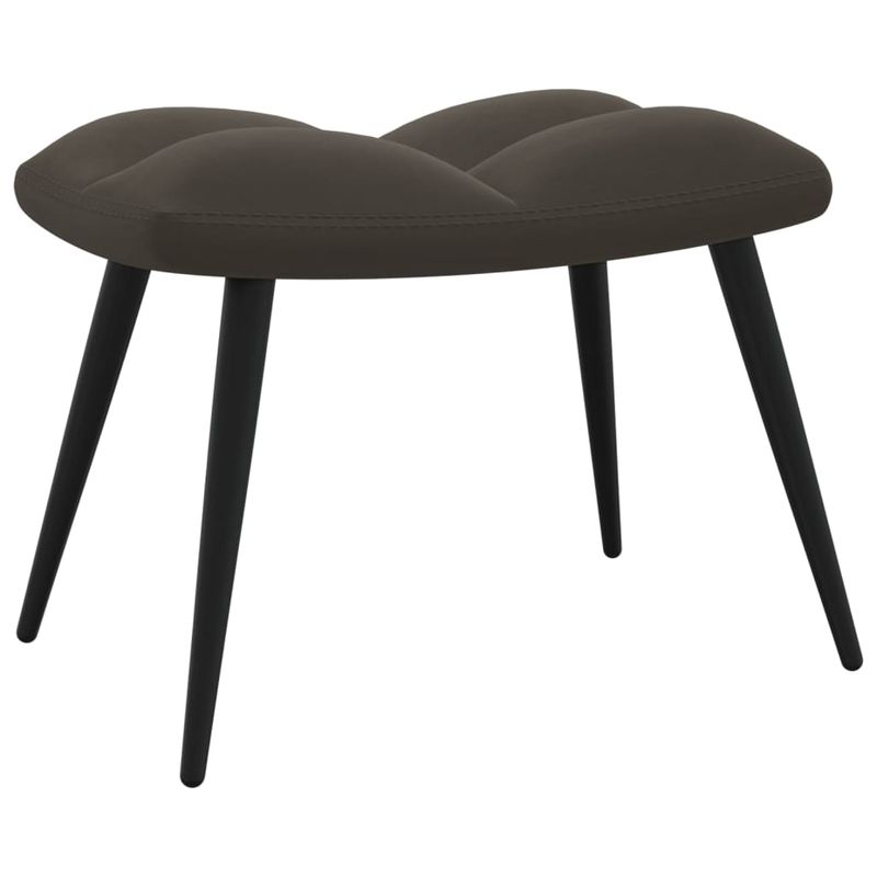 Casa si Gradina - Mobilier - Scaune si fotolii - Fotolii - Fotoliu de relaxare cu taburet, gri inchis, catifea - Infinity.ro