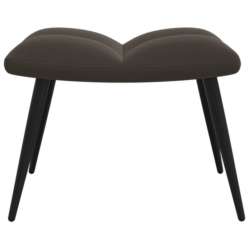 Casa si Gradina - Mobilier - Scaune si fotolii - Fotolii - Fotoliu de relaxare cu taburet, gri inchis, catifea - Infinity.ro