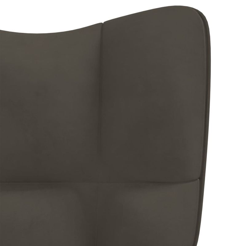 Casa si Gradina - Mobilier - Scaune si fotolii - Fotolii - Fotoliu de relaxare cu taburet, gri inchis, catifea - Infinity.ro