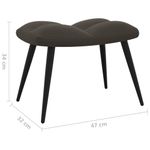 Casa si Gradina - Mobilier - Scaune si fotolii - Fotolii - Fotoliu de relaxare cu taburet, gri inchis, catifea - Infinity.ro