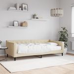 Casa si Gradina - Mobilier - Paturi si accesorii - Paturi - Pat de zi cu saltea, crem, 90x200 cm, textil - Infinity.ro