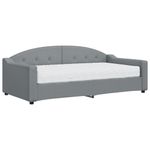 Casa si Gradina - Mobilier - Paturi si accesorii - Paturi - Pat de zi cu saltea, gri deschis, 90x190 cm, textil - Infinity.ro