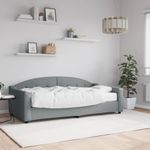 Casa si Gradina - Mobilier - Paturi si accesorii - Paturi - Pat de zi cu saltea, gri deschis, 90x190 cm, textil - Infinity.ro