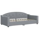Casa si Gradina - Mobilier - Paturi si accesorii - Paturi - Pat de zi cu saltea, gri deschis, 90x190 cm, textil - Infinity.ro