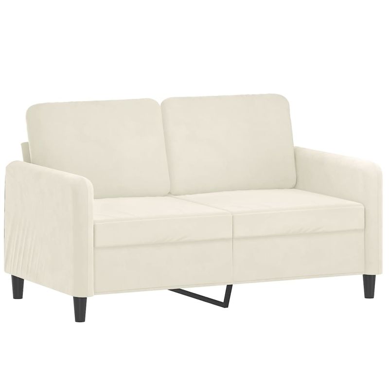 Casa si Gradina - Mobilier - Seturi de mobilier - Seturi living - Set de canapele cu perne, 2 piese, crem, catifea - Infinity.ro