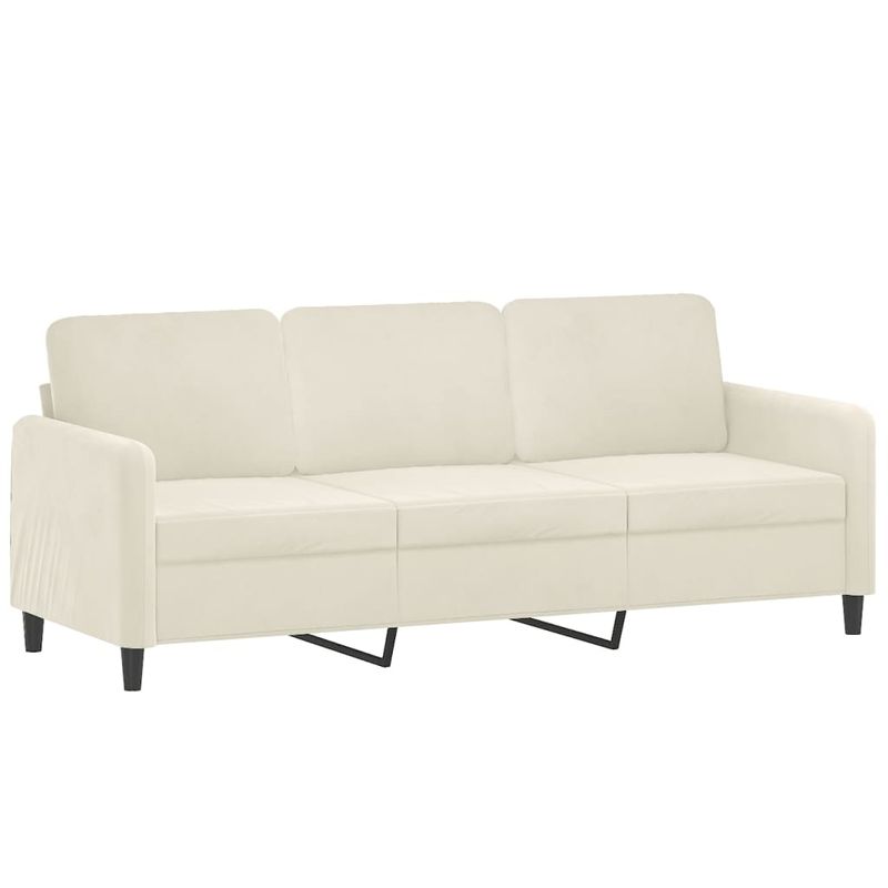 Casa si Gradina - Mobilier - Seturi de mobilier - Seturi living - Set de canapele cu perne, 2 piese, crem, catifea - Infinity.ro