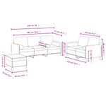 Casa si Gradina - Mobilier - Seturi de mobilier - Seturi living - Set de canapele cu perne, 3 piese, negru, catifea - Infinity.ro