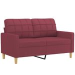 Casa si Gradina - Mobilier - Seturi de mobilier - Seturi living - Set canapea cu perne, 2 piese, rosu vin, material textil - Infinity.ro