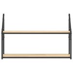 Casa si Gradina - Mobilier - Biblioteci si rafturi - Rafturi - Raft cu 2 niveluri stejar sonoma 80x21x51 cm, lemn prelucrat - Infinity.ro