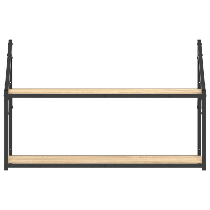 Casa si Gradina - Mobilier - Biblioteci si rafturi - Rafturi - Raft cu 2 niveluri stejar sonoma 80x21x51 cm, lemn prelucrat - Infinity.ro