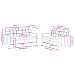 Casa si Gradina - Mobilier - Seturi de mobilier - Seturi living - Set canapea cu perne, 2 piese, rosu vin, material textil - Infinity.ro