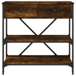 Casa si Gradina - Mobilier - Comode si corpuri - Console - Masa consola, stejar fumuriu, 75x34,5x75 cm, lemn prelucrat - Infinity.ro