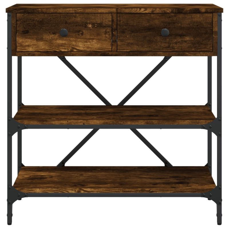 Casa si Gradina - Mobilier - Comode si corpuri - Console - Masa consola, stejar fumuriu, 75x34,5x75 cm, lemn prelucrat - Infinity.ro