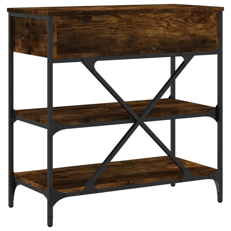 Casa si Gradina - Mobilier - Comode si corpuri - Console - Masa consola, stejar fumuriu, 75x34,5x75 cm, lemn prelucrat - Infinity.ro