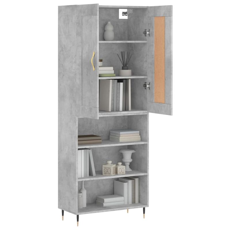 Casa si Gradina - Mobilier - Comode si corpuri - Corpuri bucatarie - Dulap inalt, gri beton, 69,5x34x180, lemn compozit - Infinity.ro
